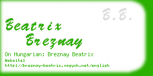 beatrix breznay business card